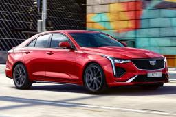 2022 Cadillac CT4 Driving in Red